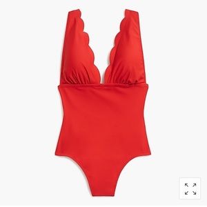 J Crew scalloped one piece swimsuit 2